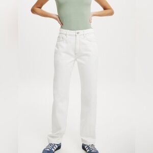 White High-Waisted Jeans